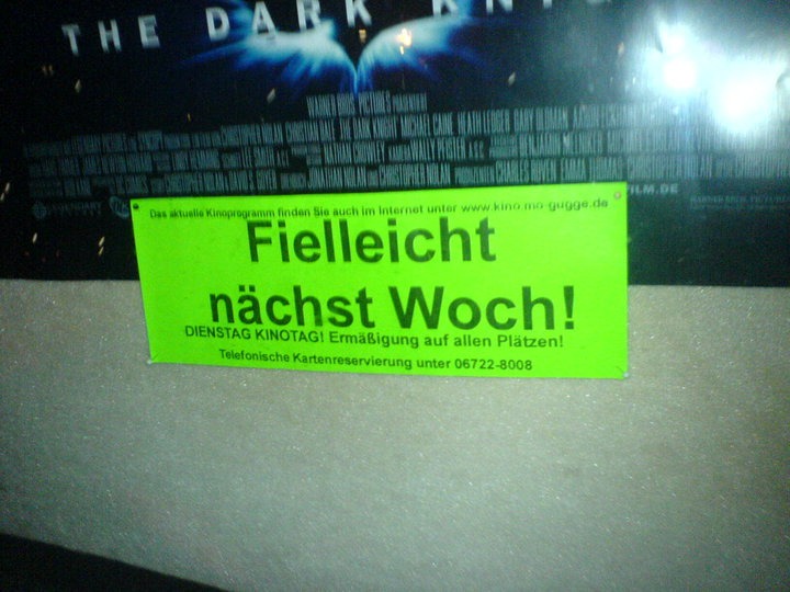 Fielleicht nächst Woch!